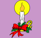 Dibujo Vela de navidad pintado por _violeta