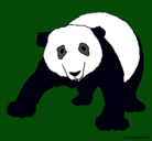 Dibujo Oso panda pintado por grecia