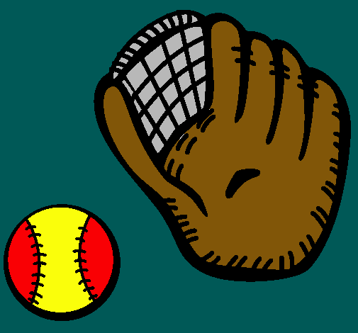 Guante y bola de béisbol