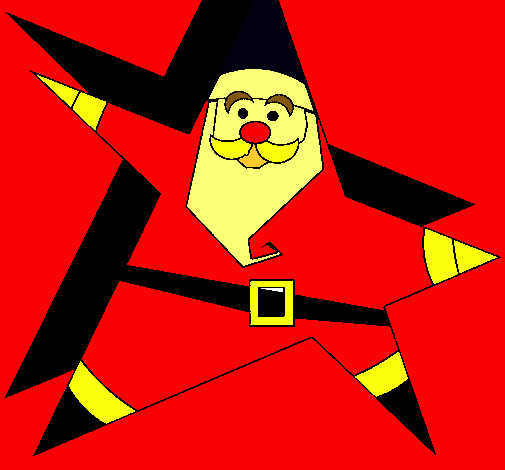 Papa Noel en forma de estrella