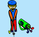 Dibujo Jugador de golf II pintado por PAPA