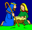 Dibujo Adoran al niño Jesús pintado por grenwwich