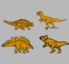 Dibujo Dinosaurios de tierra pintado por pocoyo