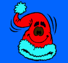 Dibujo Gorro de Papa Noel pintado por jeny