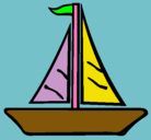Dibujo Barco velero pintado por thayli