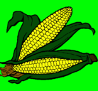 Dibujo Mazorca de maíz pintado por bambam