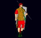 Dibujo Soldado romano pintado por vvvr