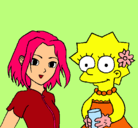 Dibujo Sakura y Lisa pintado por Nyyh