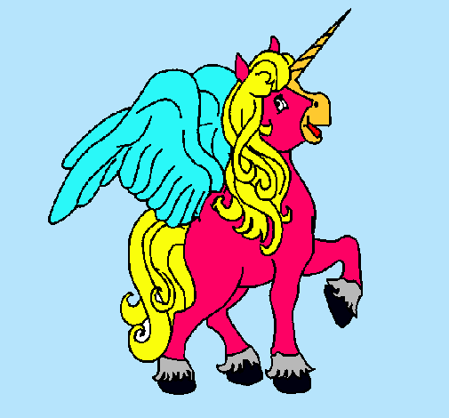 Unicornio con alas