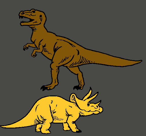 Triceratops y tiranosaurios rex