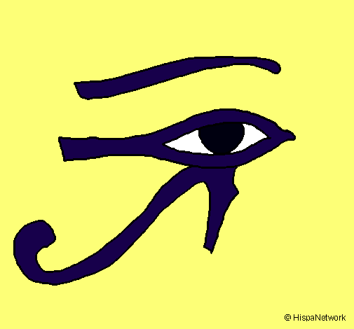 Dibujo Ojo Horus pintado por Master