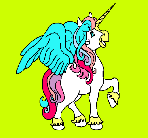 Unicornio con alas