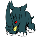 Dibujo Rinoceronte II pintado por rrino