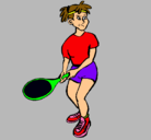Dibujo Chica tenista pintado por laurapaccacho