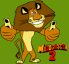 Dibujo Madagascar 2 Alex pintado por gabita