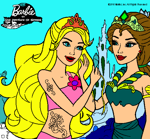 Barbie se despiede de la reina sirena