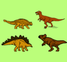 Dibujo Dinosaurios de tierra pintado por dinosaurios