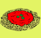 Dibujo Espaguetis con queso pintado por isabelmari