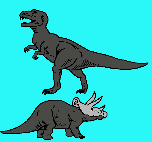 Triceratops y tiranosaurios rex