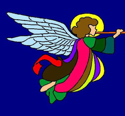 Dibujo Ángel con grandes alas pintado por isido 