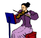 Dibujo Dama violinista pintado por allesandra