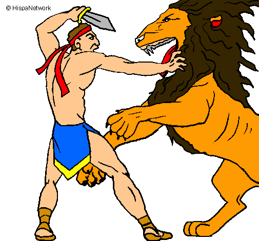 Gladiador contra león