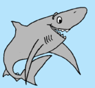 Dibujo Tiburón alegre pintado por barretero