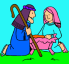 Dibujo Adoran al niño Jesús pintado por matilda 