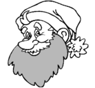 Dibujo Cara Papa Noel pintado por juanje-algarine