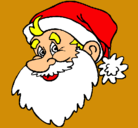 Dibujo Cara Papa Noel pintado por eira