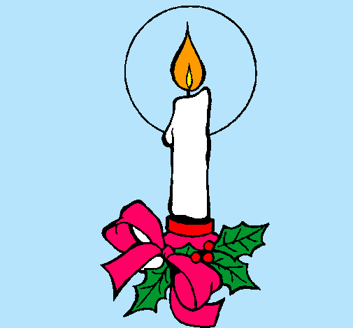 Dibujo Vela de navidad pintado por reyna