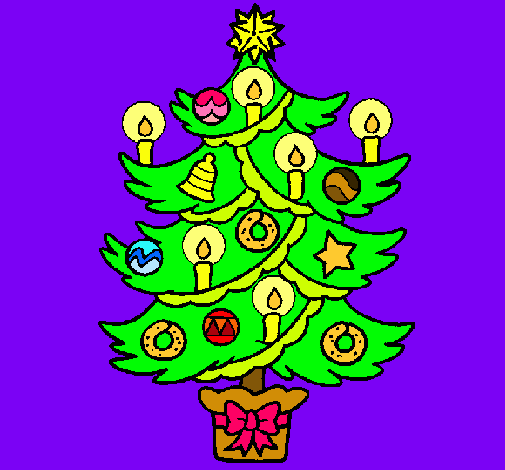 Árbol de navidad con velas