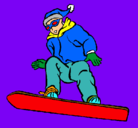 Dibujo Snowboard pintado por michel