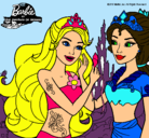 Dibujo Barbie se despiede de la reina sirena pintado por erika123
