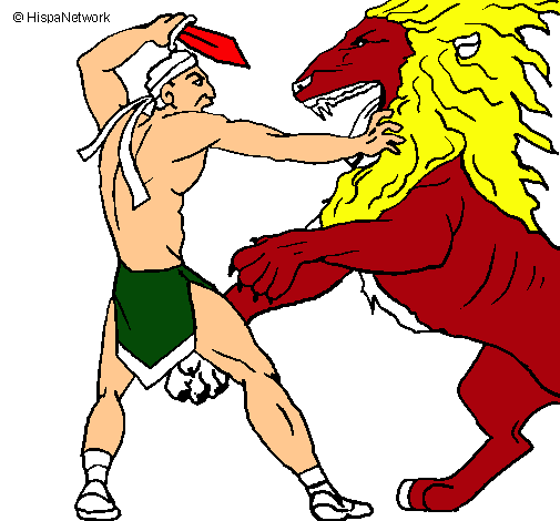 Gladiador contra león