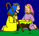 Dibujo Adoran al niño Jesús pintado por AsUlAmAe