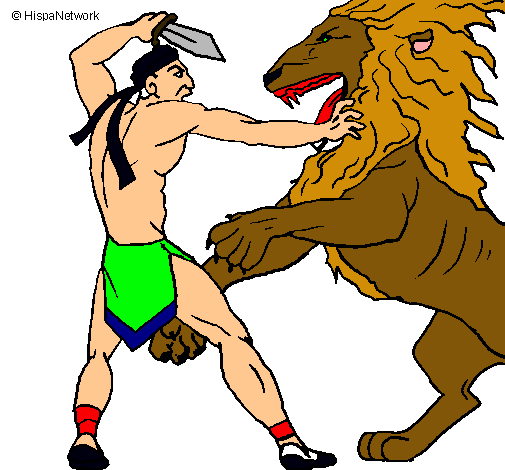 Gladiador contra león