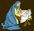 Dibujo Nacimiento del niño Jesús pintado por Mery384038