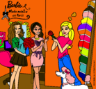 Dibujo Barbie de compras con sus amigas pintado por criistiina