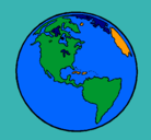 Dibujo Planeta Tierra pintado por avatar