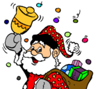 Dibujo Santa Claus y su campana pintado por noelia33