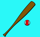 Dibujo Bate y bola de béisbol pintado por andreyber