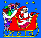 Dibujo Papa Noel en su trineo pintado por dulceisa