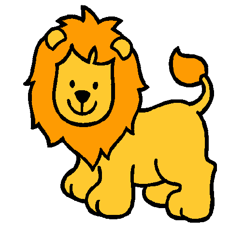 Dibujo León pintado por sorey