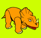 Dibujo Triceratops II pintado por bolas