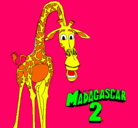 Dibujo Madagascar 2 Melman pintado por janeth