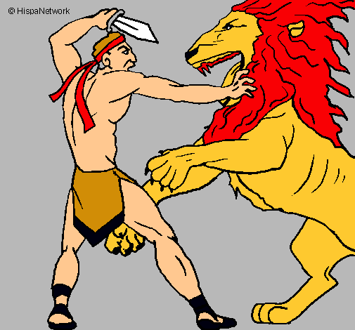 Gladiador contra león