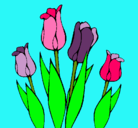Dibujo Tulipanes pintado por llucia