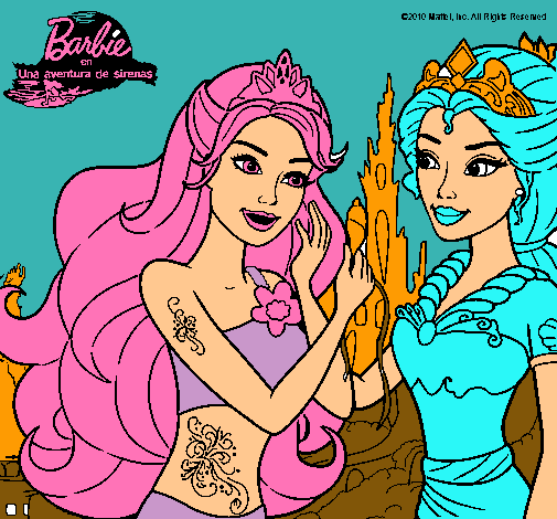 Barbie se despiede de la reina sirena