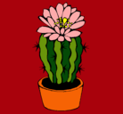Dibujo Cactus con flor pintado por criistiina